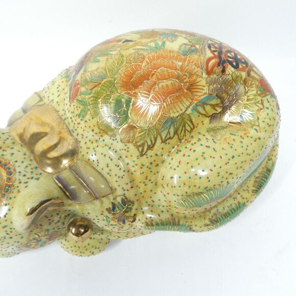 Royal Satsuma Japanese Porcelain Cat Figurine Sculpture 10" Vintage Handpainted - Picture 3 of 12